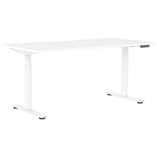 Klever Electric Single User Height Adjustable Desk 1500mm Snowdrift/White