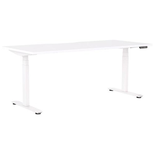Klever Electric Single User Height Adjustable Desk 1800mm Snowdrift/White