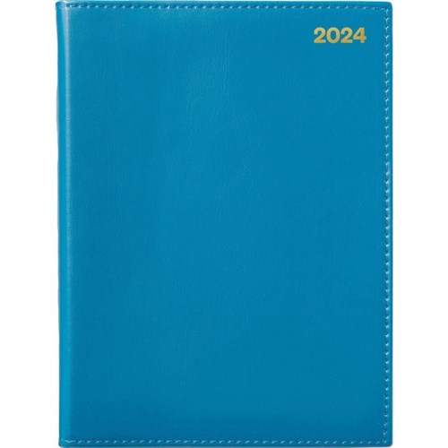 Winc A51 1/2 Hour Appointment Diary PVC A5 1 Day Per Page 2024 Blue