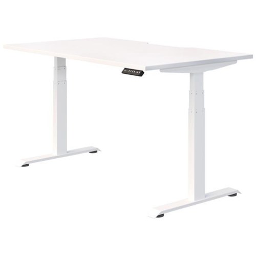 Switch Electric Single User Height Adjustable Desk 1200mm Snowdrift/White