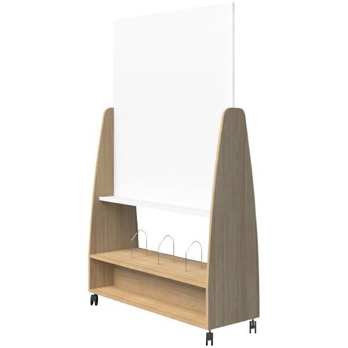 Switch Whiteboard Mobile & Shelf 1220mm Classic Oak