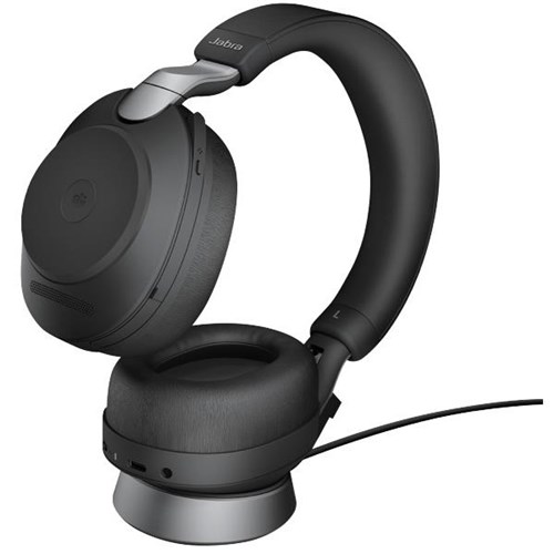 Jabra Evolve 2 85 MS USB-A Stereo Headphone With Stand Black