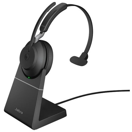 Jabra Evolve 2 65 MS USB-A Mono Headphone With Stand Black