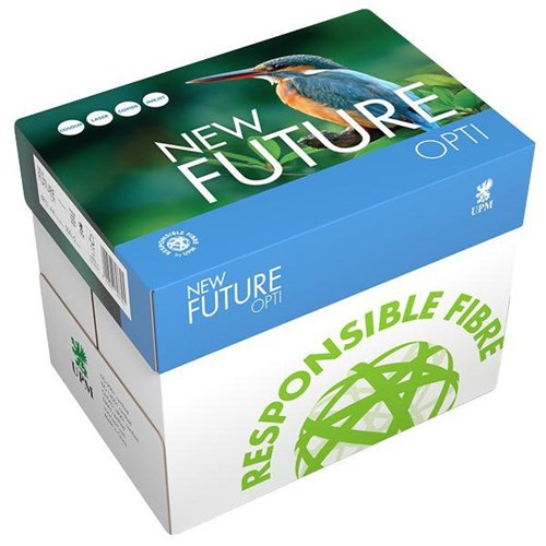 New Future Opti A4 68gsm Carbon Neutral 100% Recyclable White Copy Paper, 5 Packs of 500