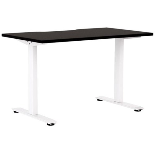 Klever Electric Single User Height Adjustable Desk 1200mm Black/White