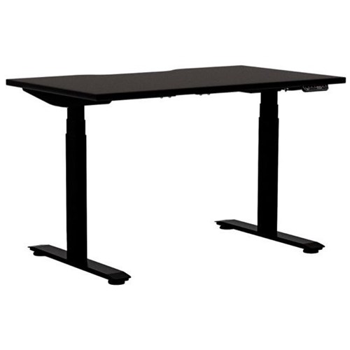 Klever Electric Single User Height Adjustable Desk 1200mm Black/Black