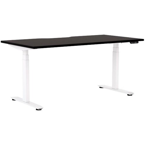 Klever Electric Single User Height Adjustable Desk 1500mm Black/White