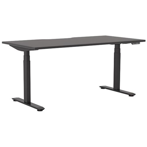 Klever Electric Single User Height Adjustable Desk 1500mm Black/Black
