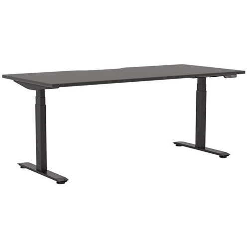 Klever Electric Single User Height Adjustable Desk 1800mm Black/Black