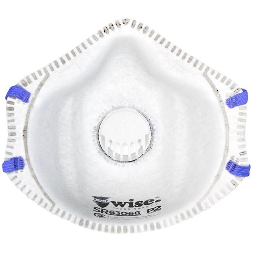 Wise Safety P2 Valved Respirator Mask, Box of 10