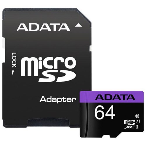 Adata Premier UHS-I Micro SDXC Card & Adapter 64GB