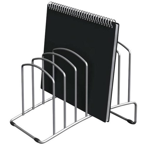 File Tidy Rack U Shaped 7 Slot Stainless Steel With Plastic Feet