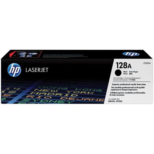 HP 128A Black Laser Toner Cartridge CE320A