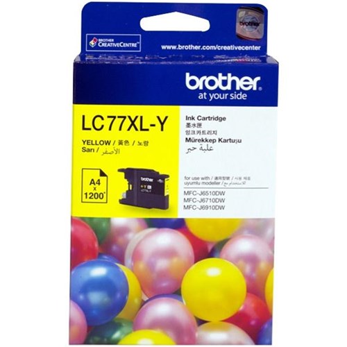 Brother LC77XL-Y Yellow Ink Cartridge High Yield