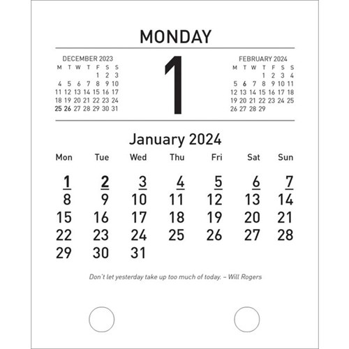 Collins 13H Desk Top Opening Calendar Refill 2024 OfficeMax NZ