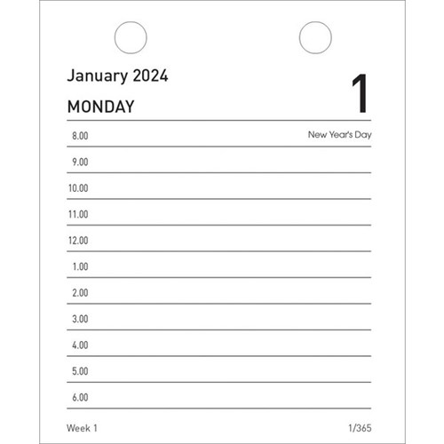 Collins 13H Desk Top Opening Calendar Refill 2024 OfficeMax NZ