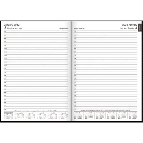 OfficeMax A41 1/2 Hour Appointment Hard Cover Diary A4 1 Day Per Page ...