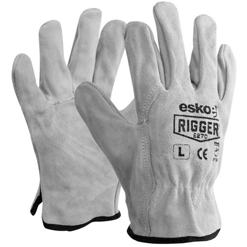 Rigger Driver Economy Suede Leather Gloves Large, Pair