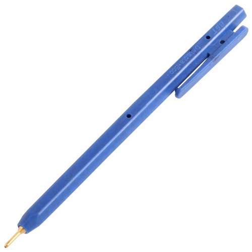 Decta-Mark Blue Metal Detectable Ballpoint Pen Brass Nib, Pack of 50