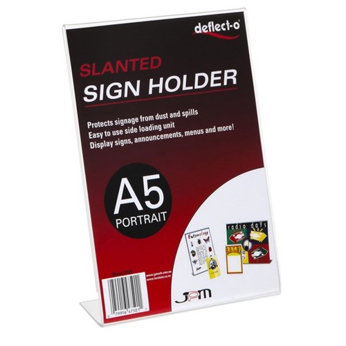 Deflecto Sign & Menu Holder Portrait A5 47501
