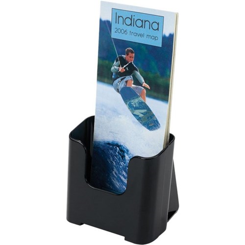 Deflecto Brochure Holder Recycled Plastic DLE 1 Tier Black