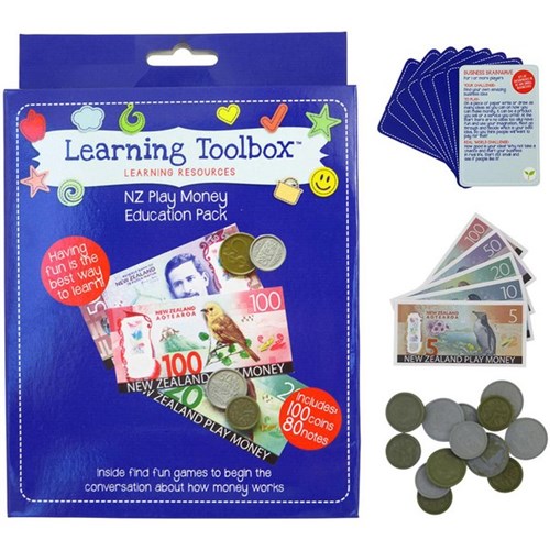 NZ Play Money 100 Coins & 80 Notes, Pack of 180