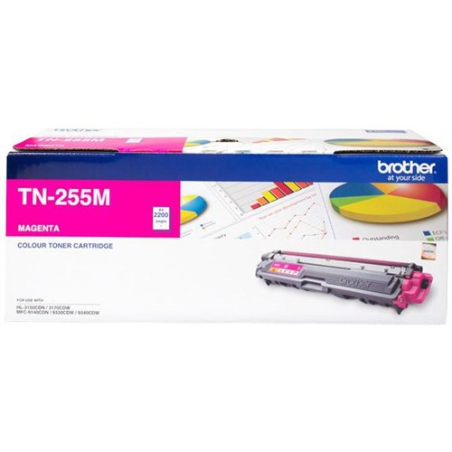 Brother TN-255M Magenta Laser Toner Cartridge High Yield