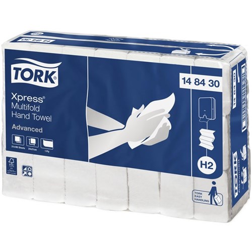 Tork H2 Advanced Xpress Hand Towel 1 Ply 148430, Carton of 21