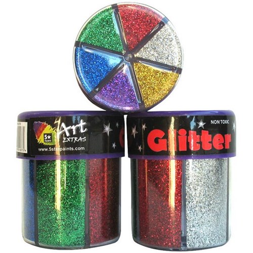 Glitter Shaker 6 Standard Colours 80gm