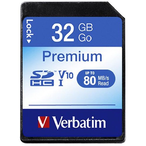 Verbatim SDHC Memory Card 32GB Class 10