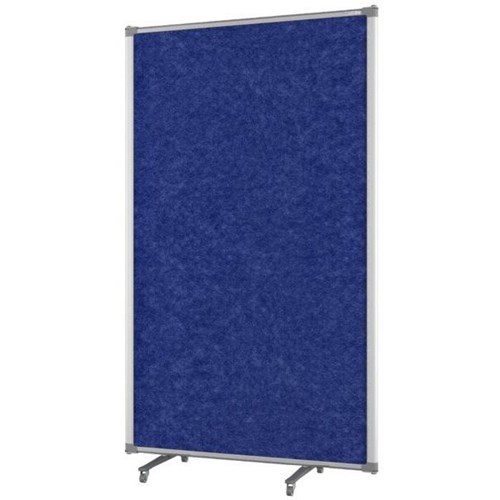 Boyd Visuals Freestanding Partition Screen With Acoustic Panel 900x1500mm Blue