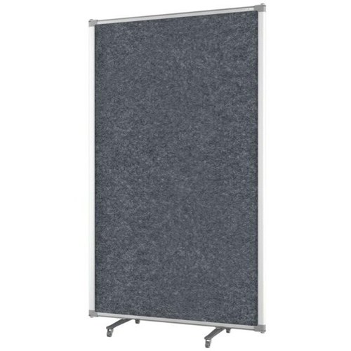 Boyd Visuals Freestanding Partition Screen With Acoustic Panel 900x1500mm Charcoal