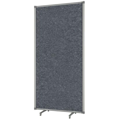 Boyd Visuals Freestanding Partition Screen With Acoustic Panel 900x1800mm Charcoal