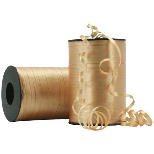 Crimped Curling Gift Ribbon 5mm x 500m Gold