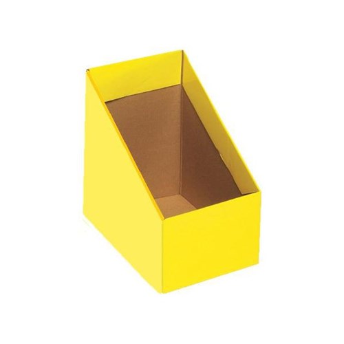 Marbig Magazine Box File, Large, Yellow Pack of 5
