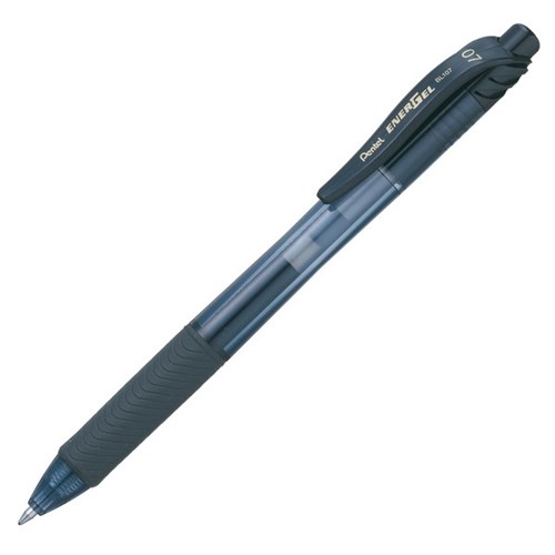 Pentel Energel-X Black Retractable Rollerball Gel Pen 0.7mm Fine Tip