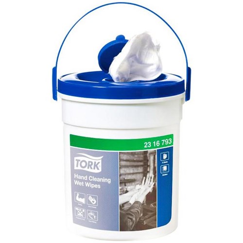 Tork Hand Cleaning Wet Wipes, Tub of 72 Sheets
