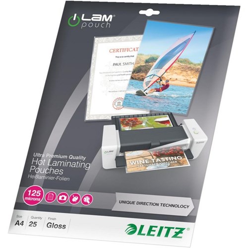 Leitz iLam A4 Laminating Pouches Premium 125 Micron, Pack of 25