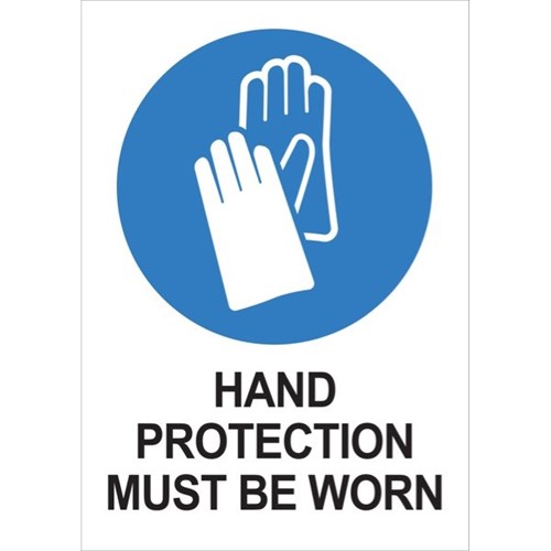 Hand Protection Must Be Worn Safety Sign 230x300mm