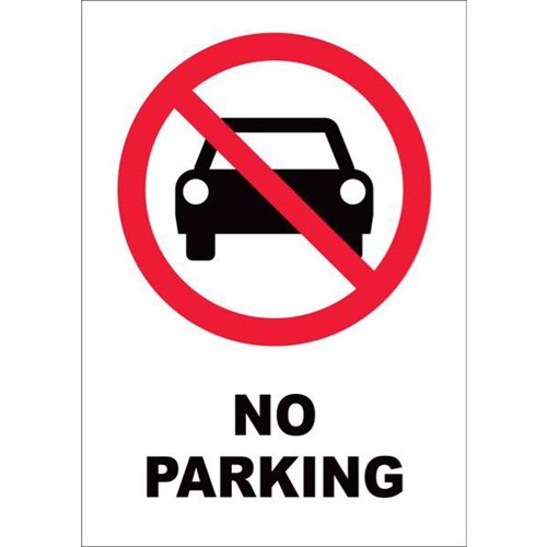 No Parking Safety Sign 240x340mm