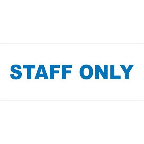 Staff Only Safety Sign 340x120mm