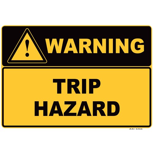 Warning Trip Hazard Safety Sign 340x240mm