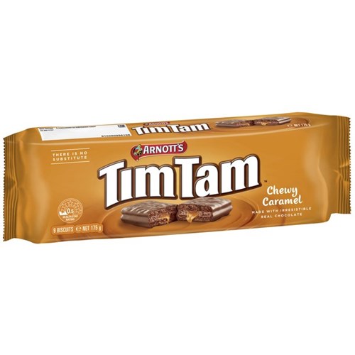 Arnott's Tim Tam Chewy Caramel Chocolate Biscuits 175g