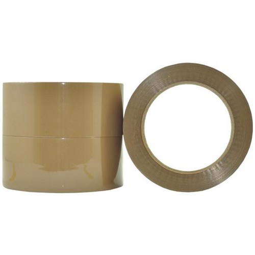 Universal Quiet Tape Box Sealing Tape, 48mm x 100m, 3 Core, Clear, 6/Pack  -UNV73000 