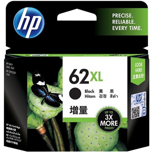 HP 62XL Black Ink Cartridge High Yield C2P05AA