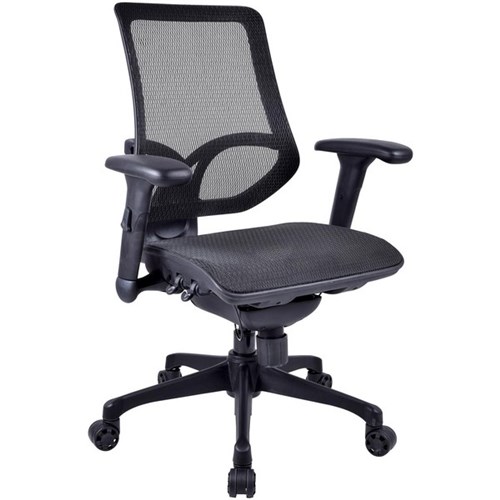 WorkPro Task Chair With Arms & Seat Slide Mesh Back & Seat Black