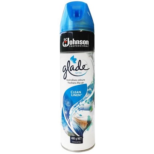 400g air freshener Air Spray  Freshener OfficeMax NZ 400g Aerosol Linen Clean Glade