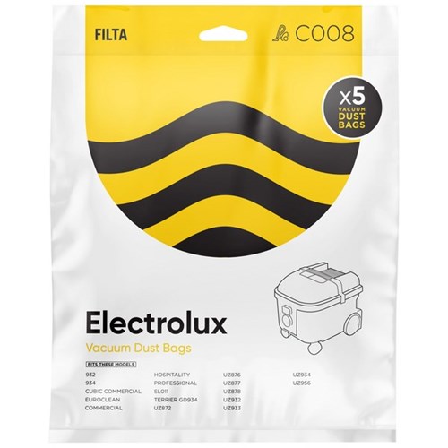 Filta C008 Electrolux Vacuum Dust Bags, Pack of 5