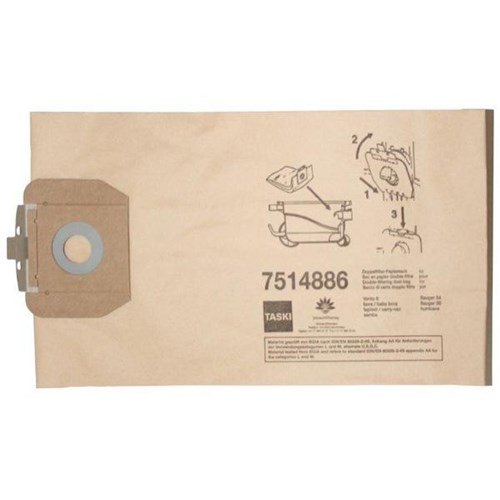 Taski Vento Paper Vacuum Bag 8L, Pack of 10