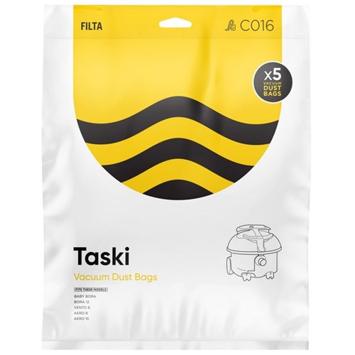 Filta Vacuum Cleaner Bags For Taski/Sorma Vacuums, Pack of 5